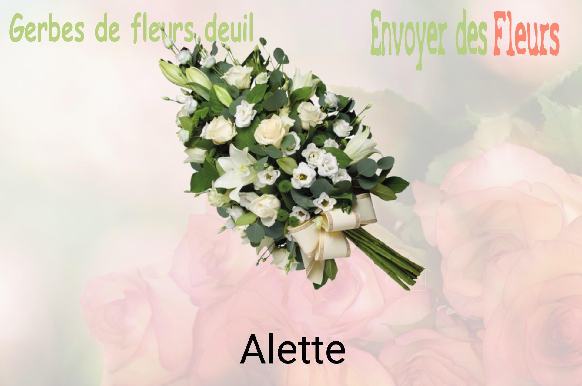 Gerbe de fleurs de deuil livrée à Alette